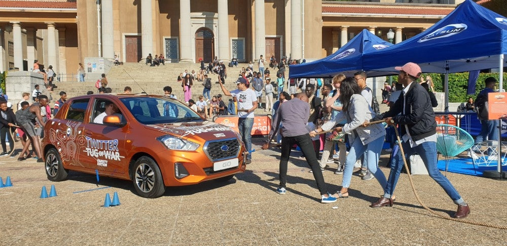 Datsun brings the Twitter Tug of War to your university!